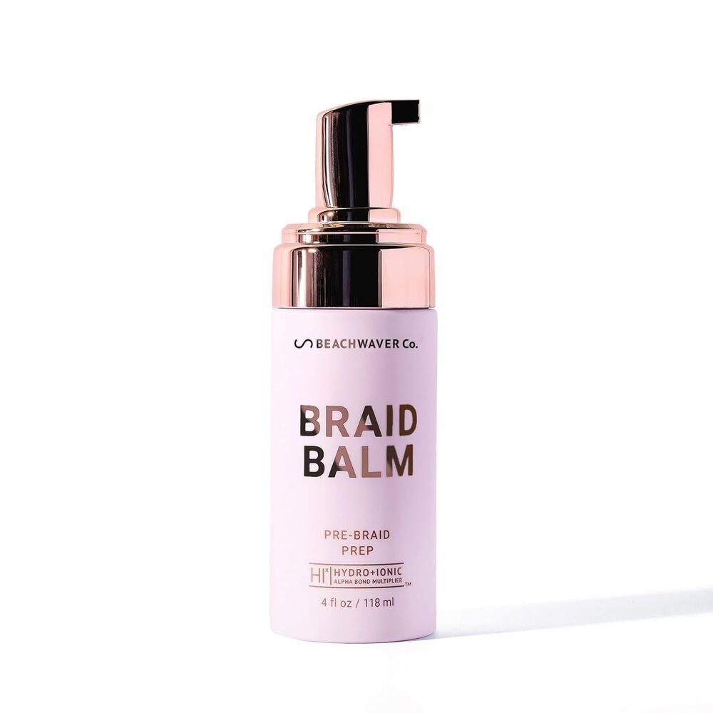 The Beachwaver Co. Braid Balm Pre Braid Prep Frizz Control Foam 4oz Hair Primer